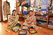 Load image into Gallery viewer, Hand Block Printed 100% Tussar Silk Shawl from India - Kolkata Joy | NOVICA