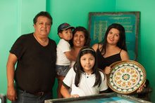 Load image into Gallery viewer, Reverse Painted Glass Tray with Poppy Motifs from Peru - Gleaming Poppies in White | NOVICA