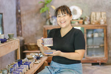 Load image into Gallery viewer, Celadon Ceramic Elephant Mug in Green from Thailand (10 oz.) - Elephant Handle in Green | NOVICA