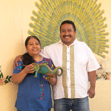 Load image into Gallery viewer, Snake Wood Alebrije-Style Sculpture in White Grey and Black - Enchanting Snake | NOVICA