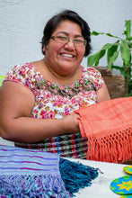 Load image into Gallery viewer, Hand Woven Purple Striped Rayon Wrap Scarf from Guatemala - Sweet Dance | NOVICA