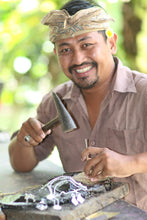 Load image into Gallery viewer, Gold Accented Sterling Silver Hoop Earrings from Bali - Between Sunlight | NOVICA