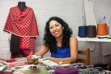 Load image into Gallery viewer, Cotton Blend Short Sleeve Striped Cardigan from Peru - Desert Sunrise | NOVICA