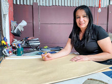 Load image into Gallery viewer, Faux Leather-Accented Handbag in Mahogany and Ecru Hues - Ecru Promenade | NOVICA