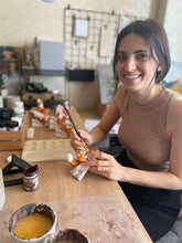 Load image into Gallery viewer, Hand-Painted Traditional Papier Mache Truck Ornament - Pumpkin Delivery | NOVICA