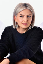 Load image into Gallery viewer, Bird-Shaped Natural Blue Flower Resin Button Earrings - Symphony of Memories | NOVICA