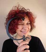 Load image into Gallery viewer, Traditional Oxidized Synthetic Sapphire Dangle Earrings - Magical Fruits | NOVICA