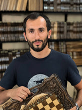 Load image into Gallery viewer, Wood Mini Chess Game Set Hand Carved in Armenia - Checkmate Conquest | NOVICA
