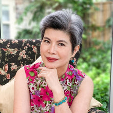 Load image into Gallery viewer, Beaded Tourmaline and Pearl Necklace - Ivory Chrysanthemum | NOVICA