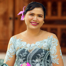 Load image into Gallery viewer, Sienna Purple Floral Batik on Rayon Long Robe from Indonesia - Floral Mansion | NOVICA