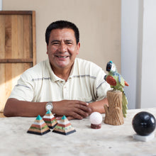 Load image into Gallery viewer, Artisan Crafted Seven Gem Pyramid Sculpture from the Andes - Empowered Spirituality | NOVICA
