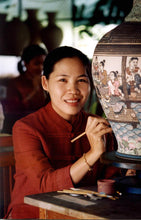 Load image into Gallery viewer, 2 Green Celadon Ceramic Handcrafted Lucky Elephant Figurines - Lucky Green Elephants | NOVICA