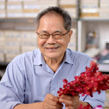 Load image into Gallery viewer, Natural Aster Flower Brooch in Tangerine from Thailand - Let It Bloom in Tangerine | NOVICA