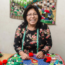 Load image into Gallery viewer, Cotton Blend Valley Garden Stream Applique Wall Hanging - Garden Stream | NOVICA