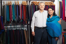 Load image into Gallery viewer, Alpaca and silk shawl - Olive Fields | NOVICA