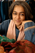 Load image into Gallery viewer, Block-Printed Floral Pink and Red Cotton Tunic from India - Spring Morning Lotus | NOVICA