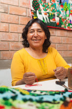 Load image into Gallery viewer, Applique Christmas stocking - Winter Wonderland | NOVICA