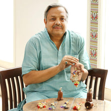 Load image into Gallery viewer, Handcrafted Hand Beaded Christmas Ornaments (Set of 5) - Lavish Delhi | NOVICA