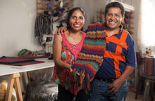Load image into Gallery viewer, Multicolor Alpaca Men's Sweater with Blue Trim from Peru - Colca Melange | NOVICA