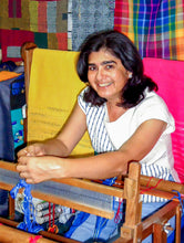 Load image into Gallery viewer, Pair of Hand-Woven Fringed Cotton Coasters in Blue and White - Moments | NOVICA