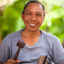 Load image into Gallery viewer, Hand-Carved Suar Wood Mother and Child Sculpture from Bali - Playful Mother | NOVICA