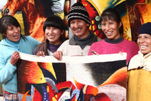 Load image into Gallery viewer, Handwoven 100% Alpaca Wrap Scarf in Crimson from Peru - Andean Zigzag in Crimson | NOVICA