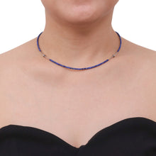 Load image into Gallery viewer, Handcrafted Sterling Silver and Lapis Lazuli Necklace - A Pure Soul | NOVICA