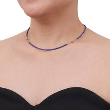 Load image into Gallery viewer, Handcrafted Sterling Silver and Lapis Lazuli Necklace - A Pure Soul | NOVICA