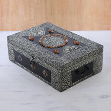 Load image into Gallery viewer, Hand Made Brass Repoussé Jewelry Box - Charisma | NOVICA