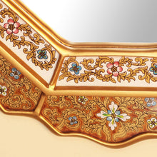 Load image into Gallery viewer, Collectible Reverse Painted Glass Handmade Mirror - Golden Star | NOVICA