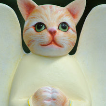 Load image into Gallery viewer, Wood Animal Sculpture - Tabby Cat Angel | NOVICA