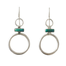 Load image into Gallery viewer, Handcrafted Modern Chrysocolla and Silver Earrings - Join Me | NOVICA