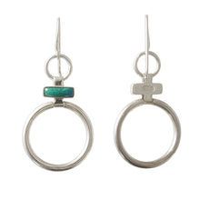 Load image into Gallery viewer, Handcrafted Modern Chrysocolla and Silver Earrings - Join Me | NOVICA