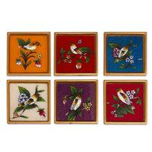 Load image into Gallery viewer, Glass coasters (Set of 6) - Birds of Peace | NOVICA