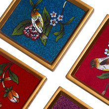 Load image into Gallery viewer, Glass coasters (Set of 6) - Birds of Peace | NOVICA