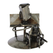 Load image into Gallery viewer, Auto Part Sculpture Recycled Metal Art Man and Dog Mexico - Rustic Friends | NOVICA