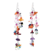 Load image into Gallery viewer, Hand Made Multigem Earrings - Rainbow Rain | NOVICA