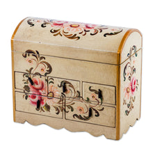 Load image into Gallery viewer, Handcrafted Wood Mini Chest of Drawers - Rose Bouquet | NOVICA