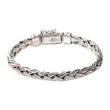 Load image into Gallery viewer, Men's Sterling Silver Chain Bracelet - Wisdom | NOVICA