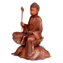 Load image into Gallery viewer, Unique Wood Sculpture from Indonesia - Buddha's Journey | NOVICA
