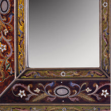 Load image into Gallery viewer, Rectangular Glass Wall Mirror Reverse Painted from Peru - Cajamarca Warmth | NOVICA