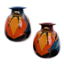 Load image into Gallery viewer, Cuzco Ceramic Vases (Pair) - Get-Together | NOVICA