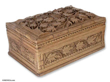 Load image into Gallery viewer, Hand Carved Wood Jewelry Box - Ivy Fantasy | NOVICA
