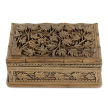 Load image into Gallery viewer, Hand Carved Wood Jewelry Box - Ivy Fantasy | NOVICA
