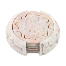 Load image into Gallery viewer, Soapstone coasters (Set of 6) - Elephant Safari | NOVICA