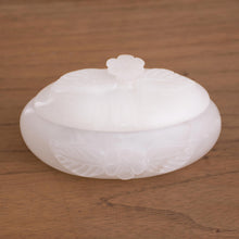 Load image into Gallery viewer, Hand Carved Floral Stone Jewelry Box - Edelweiss | NOVICA