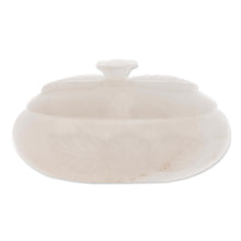 Load image into Gallery viewer, Hand Carved Floral Stone Jewelry Box - Edelweiss | NOVICA