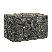 Load image into Gallery viewer, Repousse Brass Jewelry Box - Majestic View | NOVICA