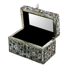Load image into Gallery viewer, Repousse Brass Jewelry Box - Majestic View | NOVICA