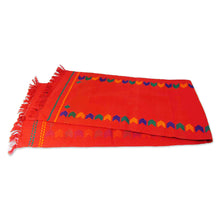 Load image into Gallery viewer, Handcrafted Cotton Red Runner Table Linen - Festive India | NOVICA